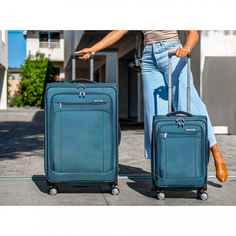 Samsonite Atrium Large Spinner Depth Reiskoffers Koffers Blauw | 230697-JHA