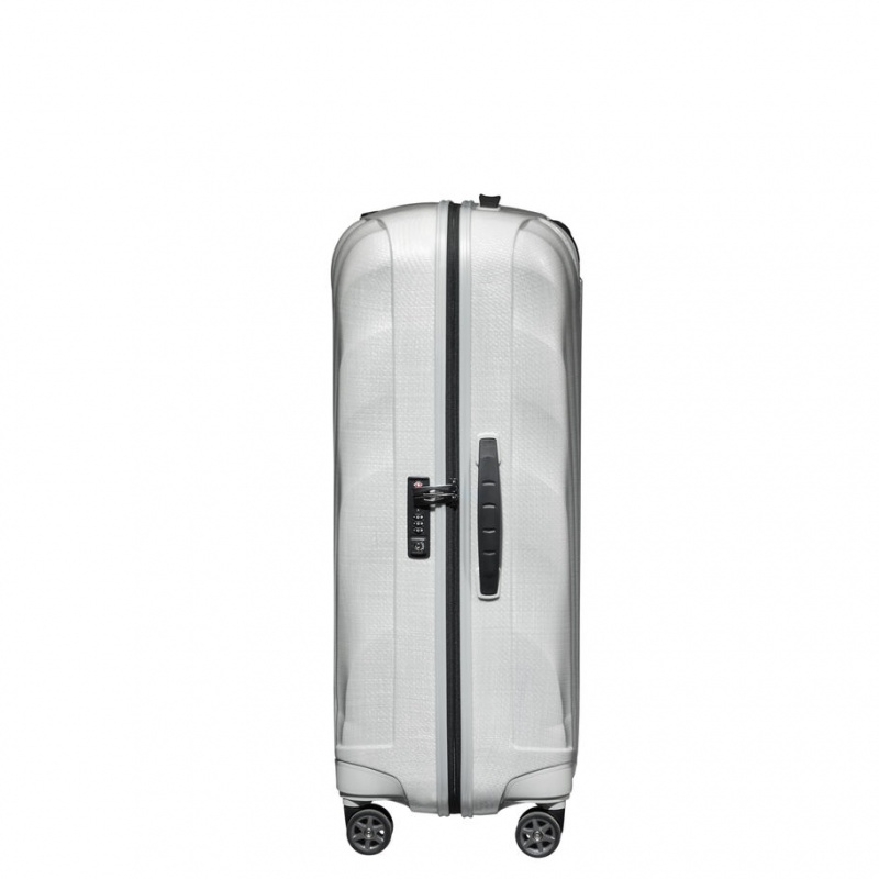 Samsonite C-Lite Large Spinner Hardside Reiskoffers Koffers Wit | 418205-ZXB