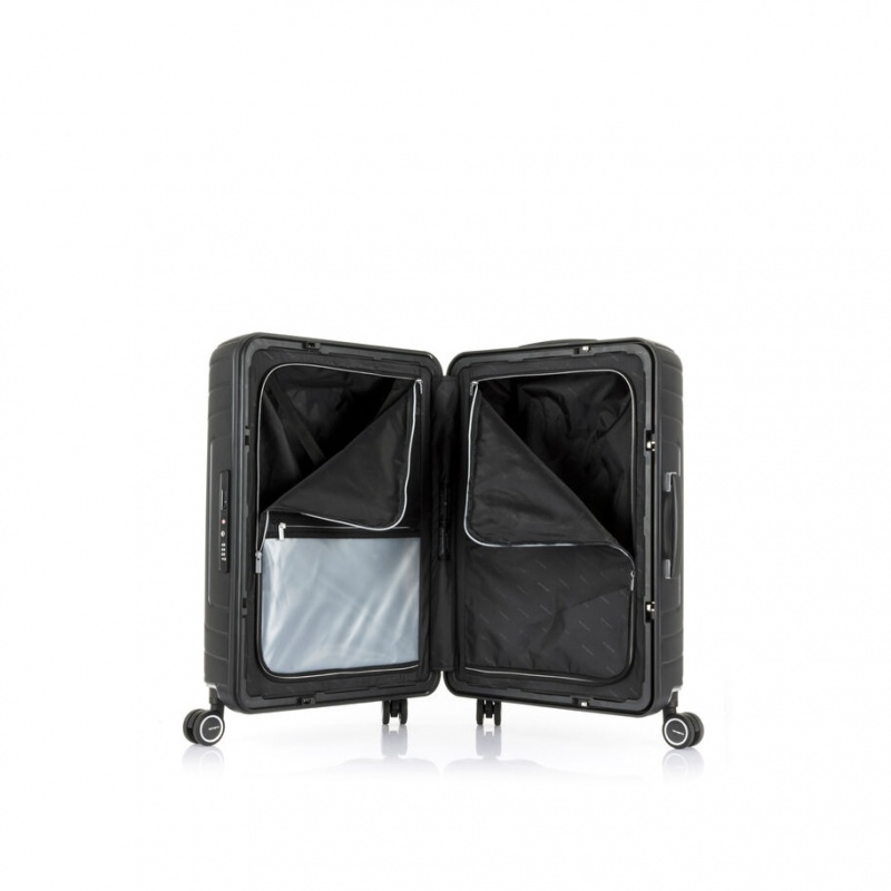 Samsonite Lite-Frame Checked Spinner Reiskoffers Koffers Zwart | 158720-YBW