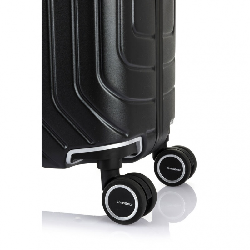 Samsonite Lite-Frame Checked Spinner Reiskoffers Koffers Zwart | 158720-YBW