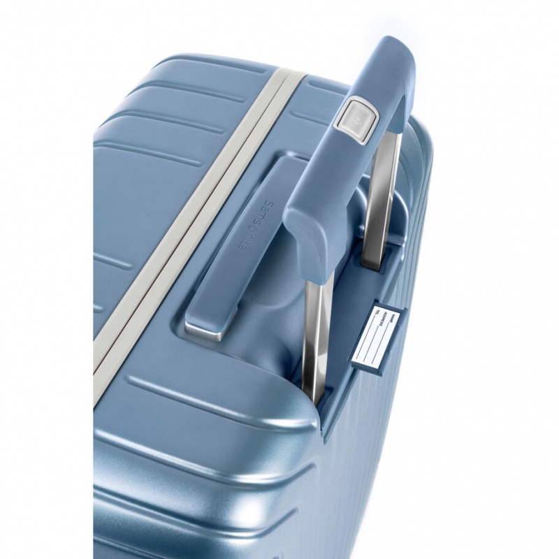 Samsonite Lite-Frame Checked Spinner Reiskoffers Koffers Blauw | 582619-NWA