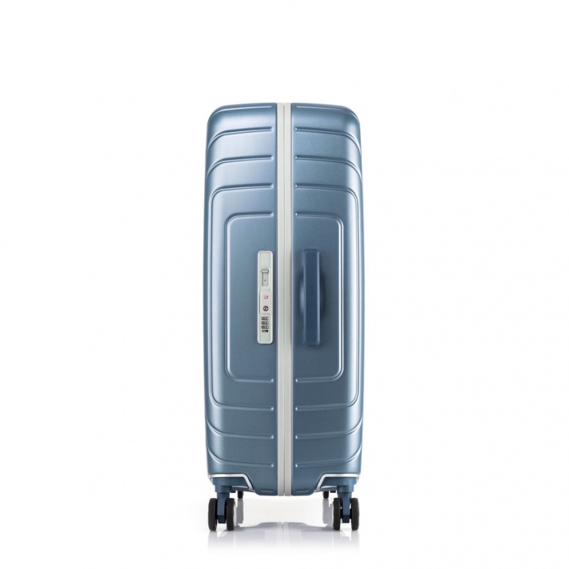 Samsonite Lite-Frame Checked Spinner Reiskoffers Koffers Blauw | 582619-NWA