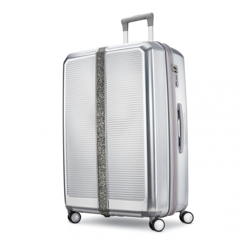 Samsonite Sarah Jessica Parker: Large Expandable Spinner Reiskoffers Koffers Zilver | 935072-TFR