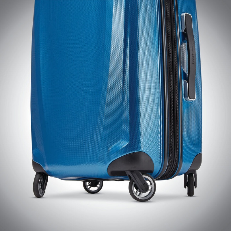 Samsonite Winfield 3 DLX Spinner Expandable Hardside Reiskoffers Koffers Blauw Donkerblauw | 235709-BPD