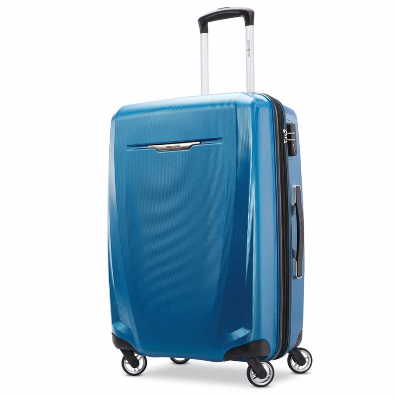 Samsonite Winfield 3 DLX Spinner Expandable Hardside Reiskoffers Koffers Blauw Donkerblauw | 235709-BPD