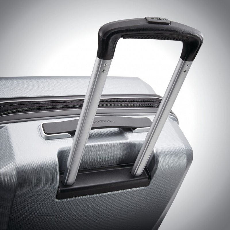 Samsonite Winfield 3 DLX Spinner Expandable Hardside Reiskoffers Koffers Zilver | 038674-CDU