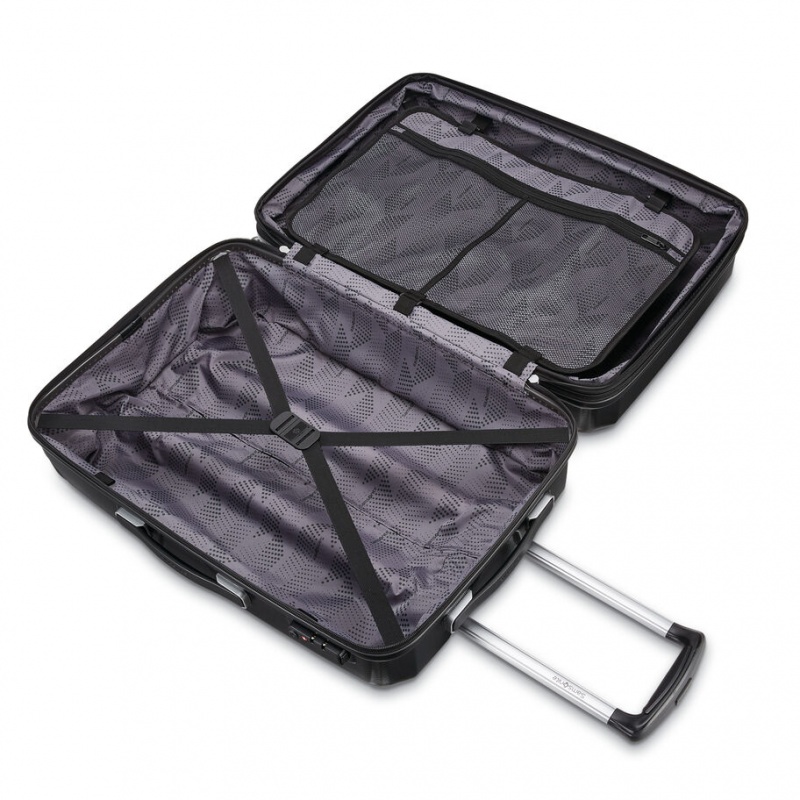 Samsonite Winfield 3 DLX Spinner Expandable Hardside Reiskoffers Koffers Zwart | 739214-RVH