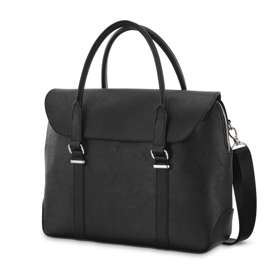 Samsonite Executive Leren Convertible Brief Tote Tassen Tassen & Rugzak Zwart | 890451-JNP