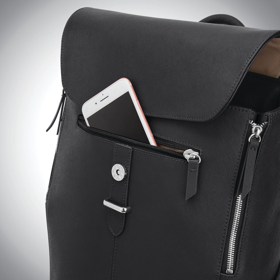 Samsonite Executive Leren Flap Port Rugzak Tassen & Rugzak Zwart | 390621-TZU